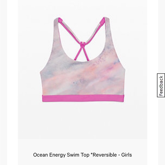 Size 12 ivivva reversible swim top - Picture 2 of 5